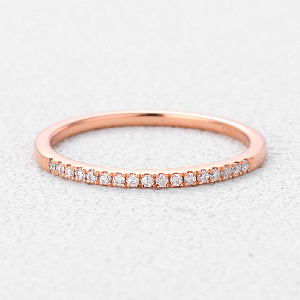 Eternity Ring Gold Lab Created Diamond Wedding Rings