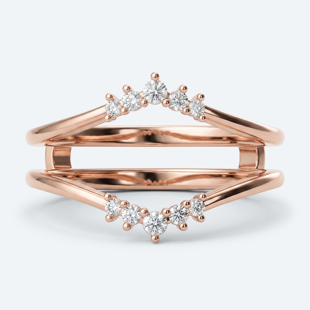 Double Layer Tiara Ring Enhancer & Contour Wedding Band