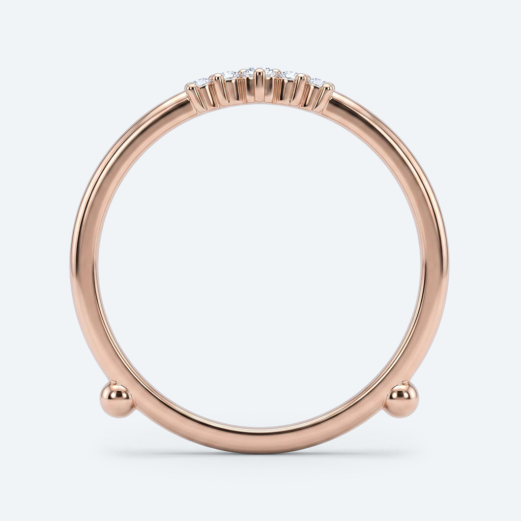 Double Layer Tiara Ring Enhancer & Contour Wedding Band