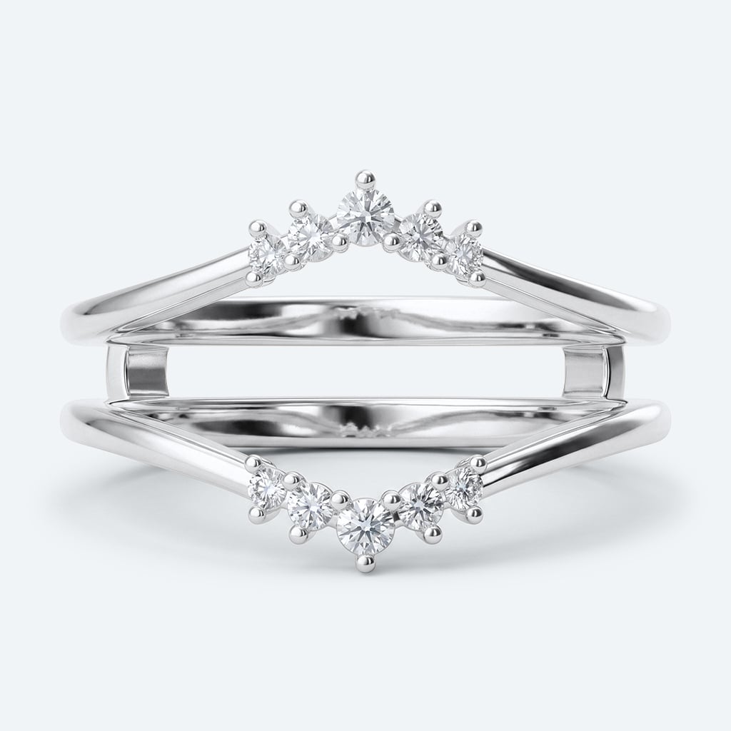 Double Layer Tiara Ring Enhancer & Contour Wedding Band