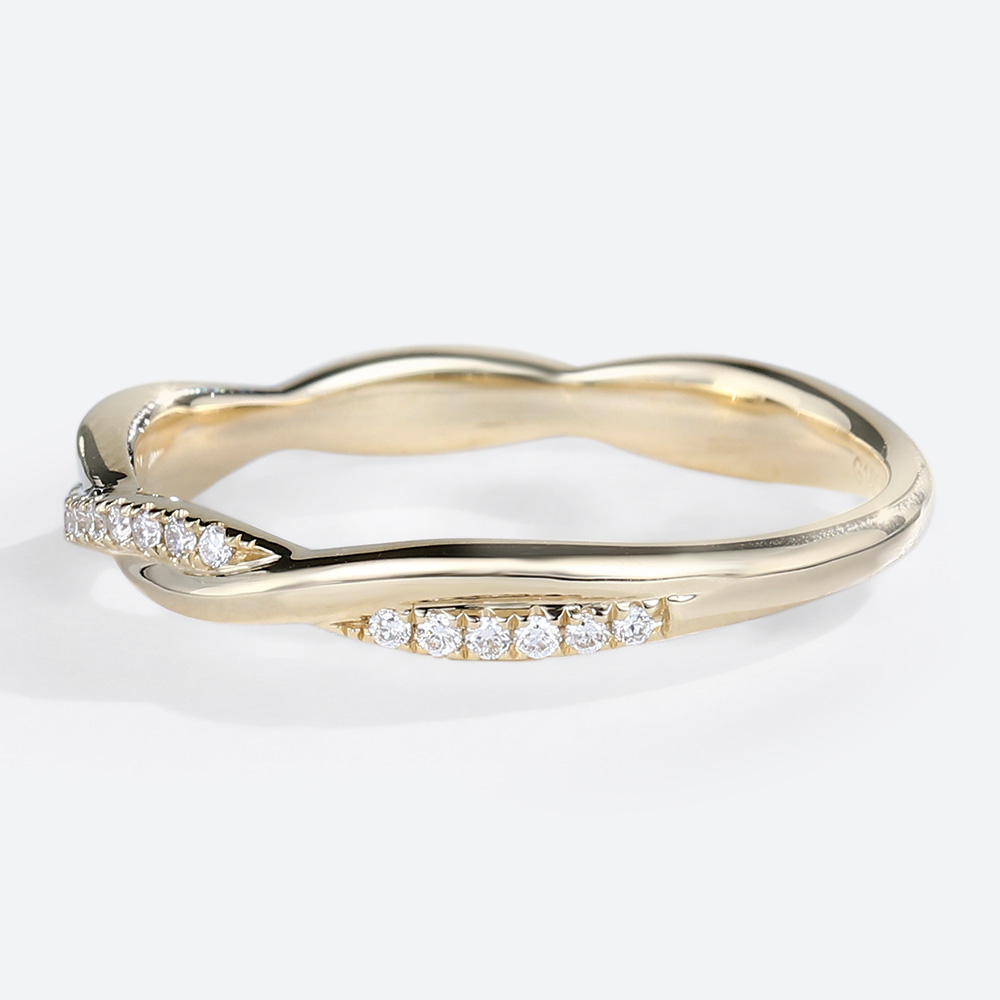 Lab Grown Diamond Band Gold Engagement Rings for Women