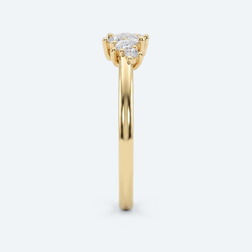 Lab Diamond Stacking Ring Marquise Cut Timeless Wedding Band