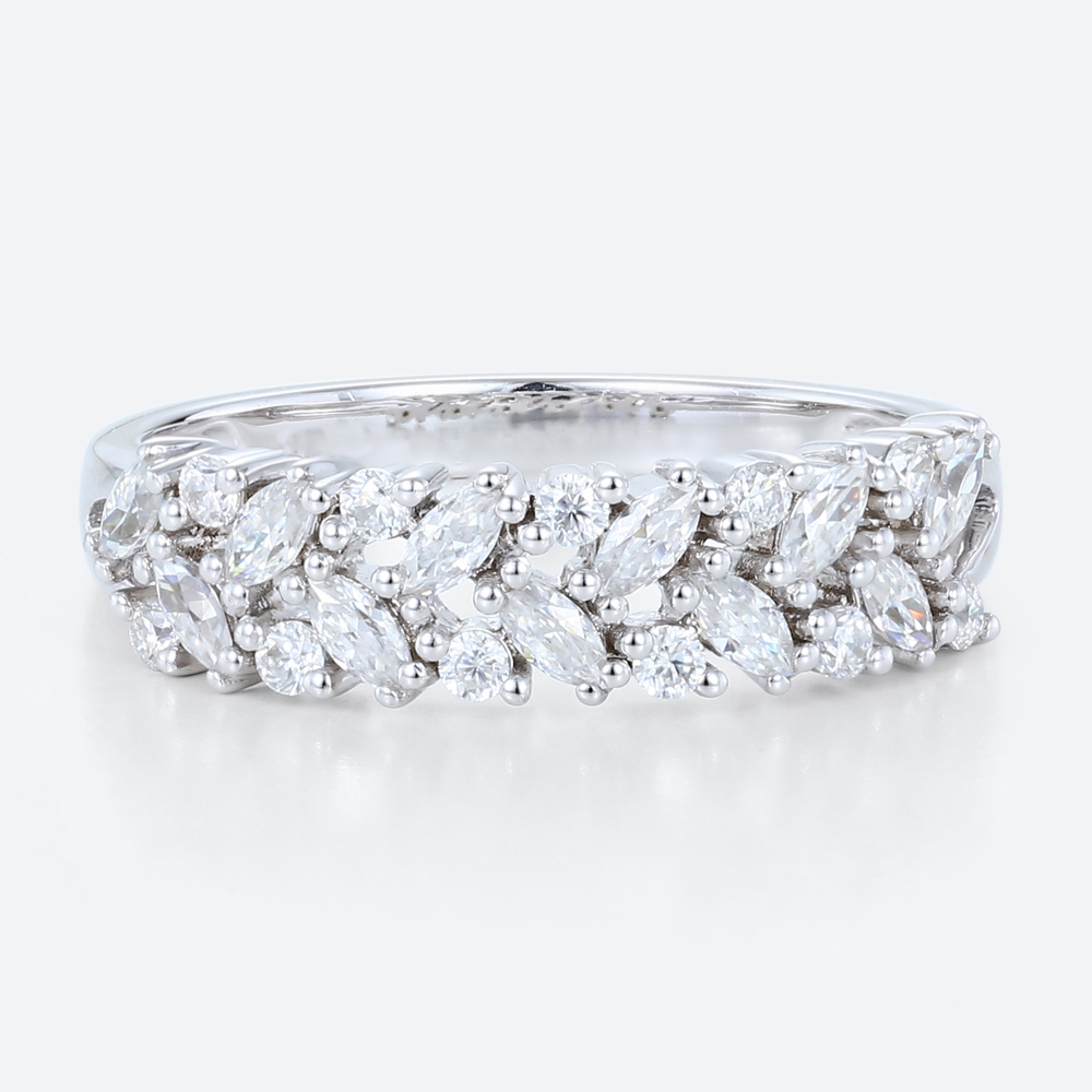 White Gold Wedding Rings for Women Lab Diamond Promise Rings