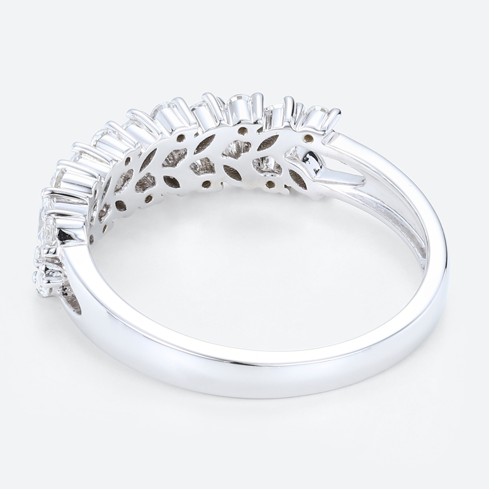 White Gold Wedding Rings for Women Lab Diamond Promise Rings