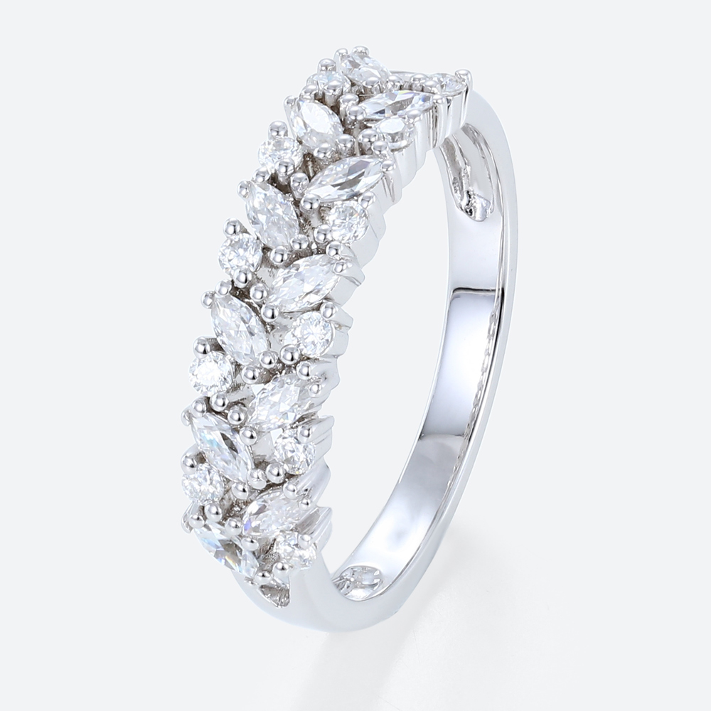 White Gold Wedding Rings for Women Lab Diamond Promise Rings