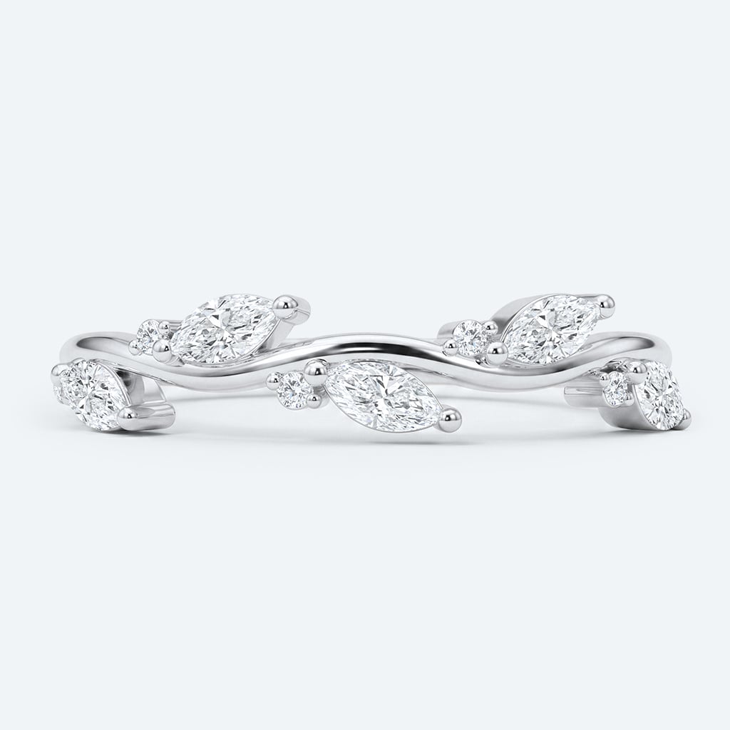 Leaf-Inspired Stacking Ring 0.4ct Twisted Vine Lab Diamond Bands
