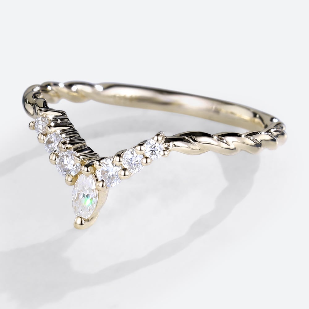 Twist Engagement Rings 14k Gold Moissanite Ring Gold Stack Ring