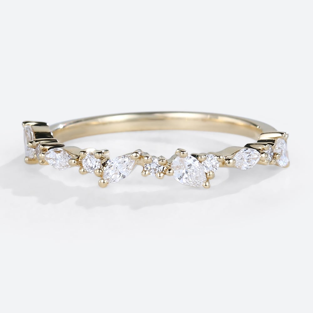 Lab Grown Diamond Ring Ladies Stacking Rings 18k Gold Ring