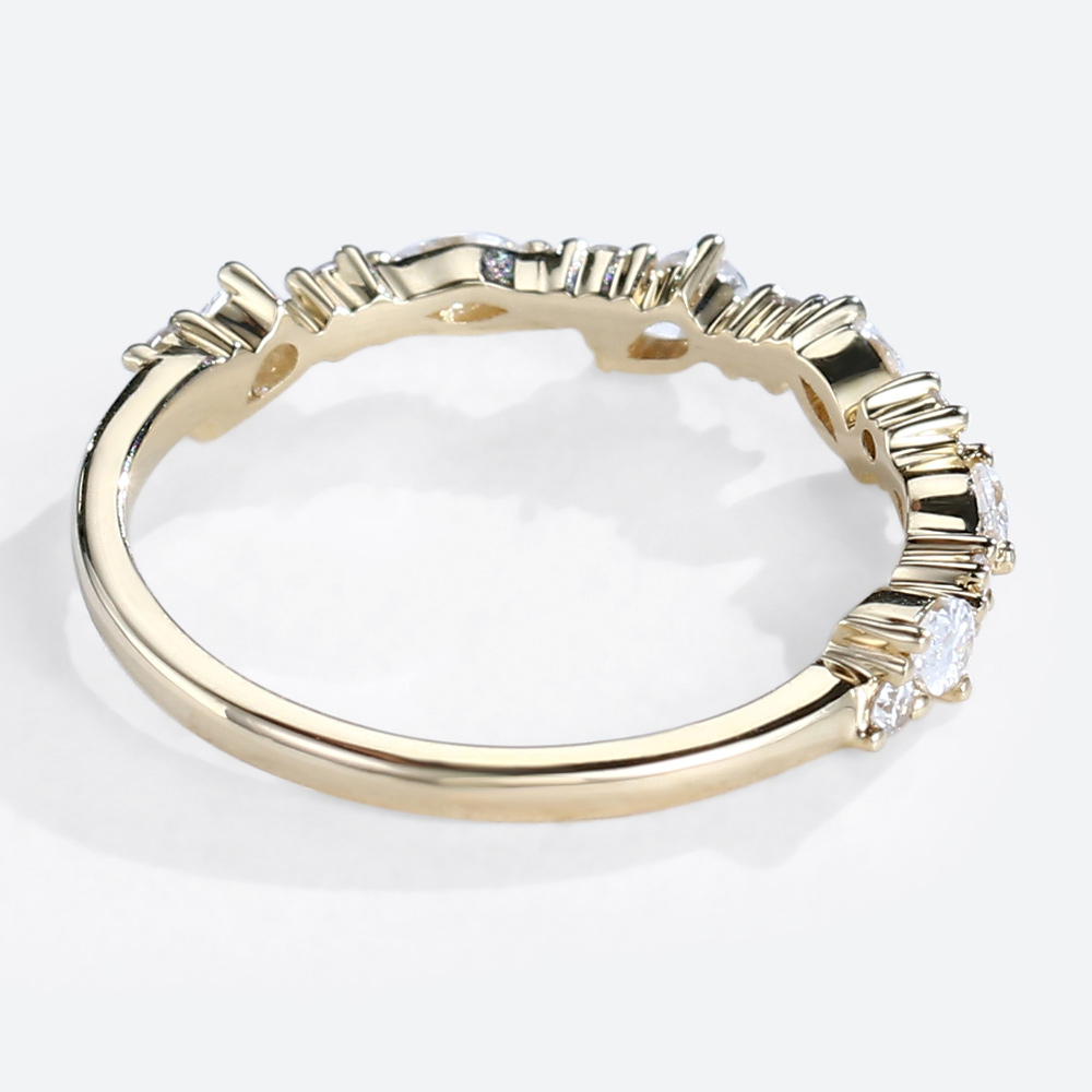 Lab Grown Diamond Ring Ladies Stacking Rings 18k Gold Ring