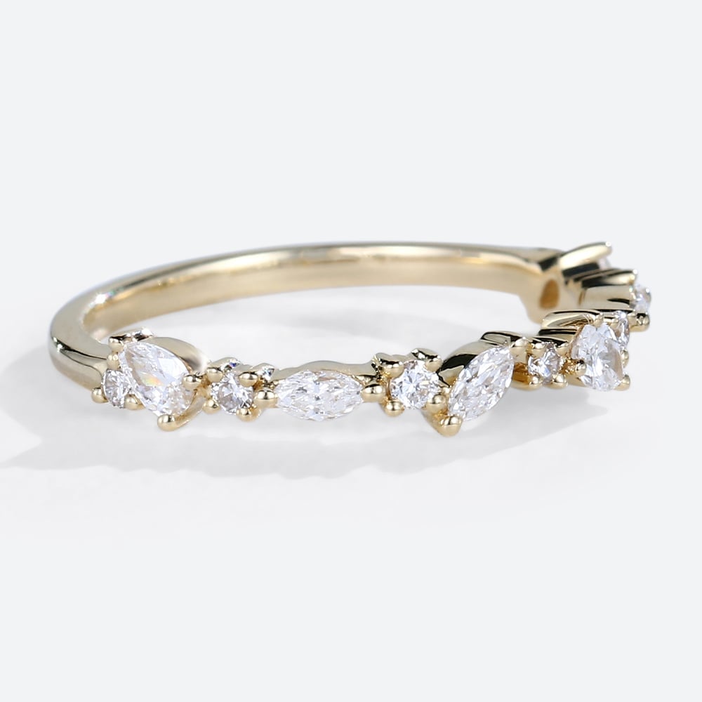 Lab Grown Diamond Ring Ladies Stacking Rings 18k Gold Ring