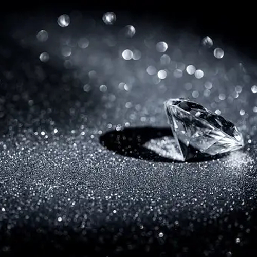 Diamond still life on a neutral background
