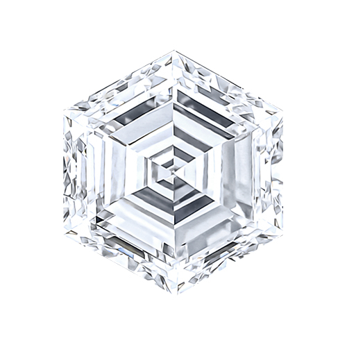 Hexagon Cut Lab Grown Diamond Rings