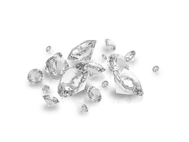 Faceted clear gemstone close-up
