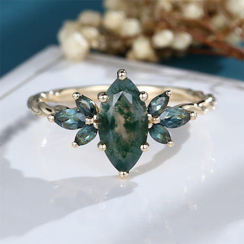 moss agate & alexandrite 