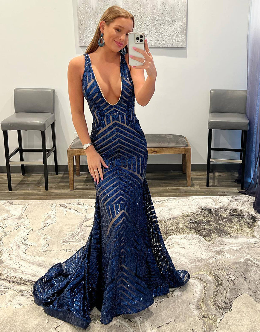 Navy Blue Prom Dress