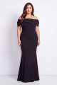 Off the Shoulder Black Mermaid Plus Size Long Formal Dress