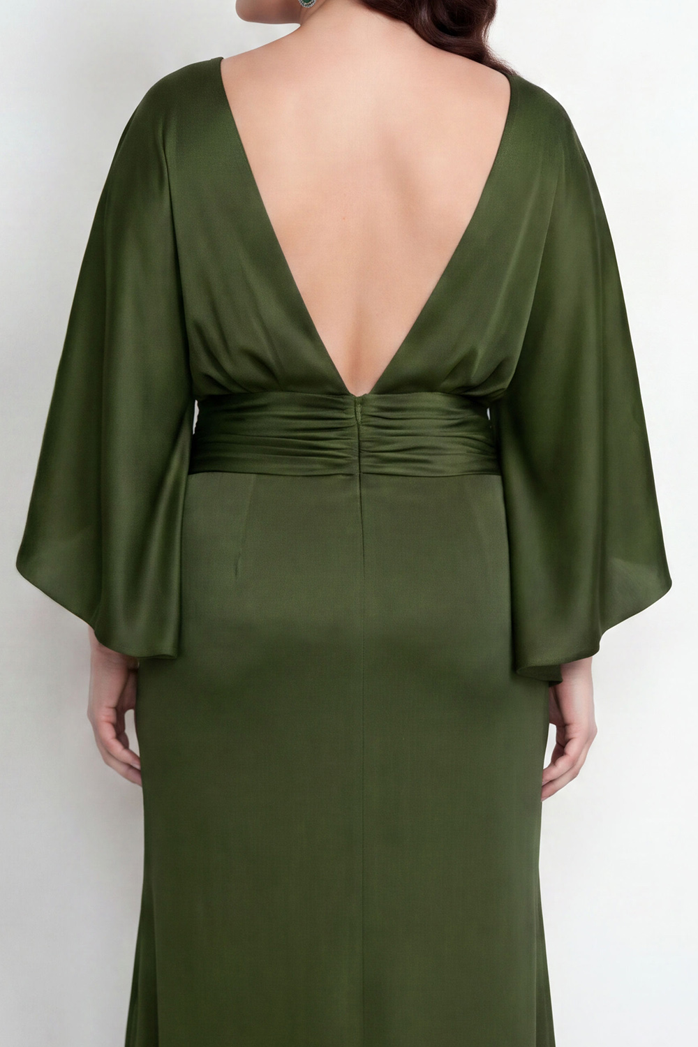 Black Bateau Neck Sheath 3/4 Sleeves Long Mother of the Bride Dress