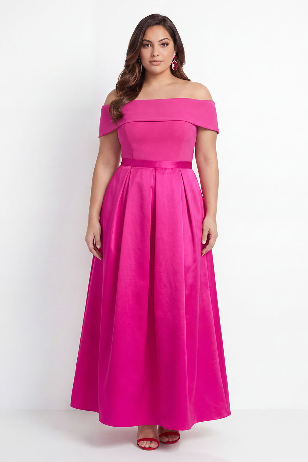 Off the Shoulder Black Plus Size A-Line Long Formal Dress