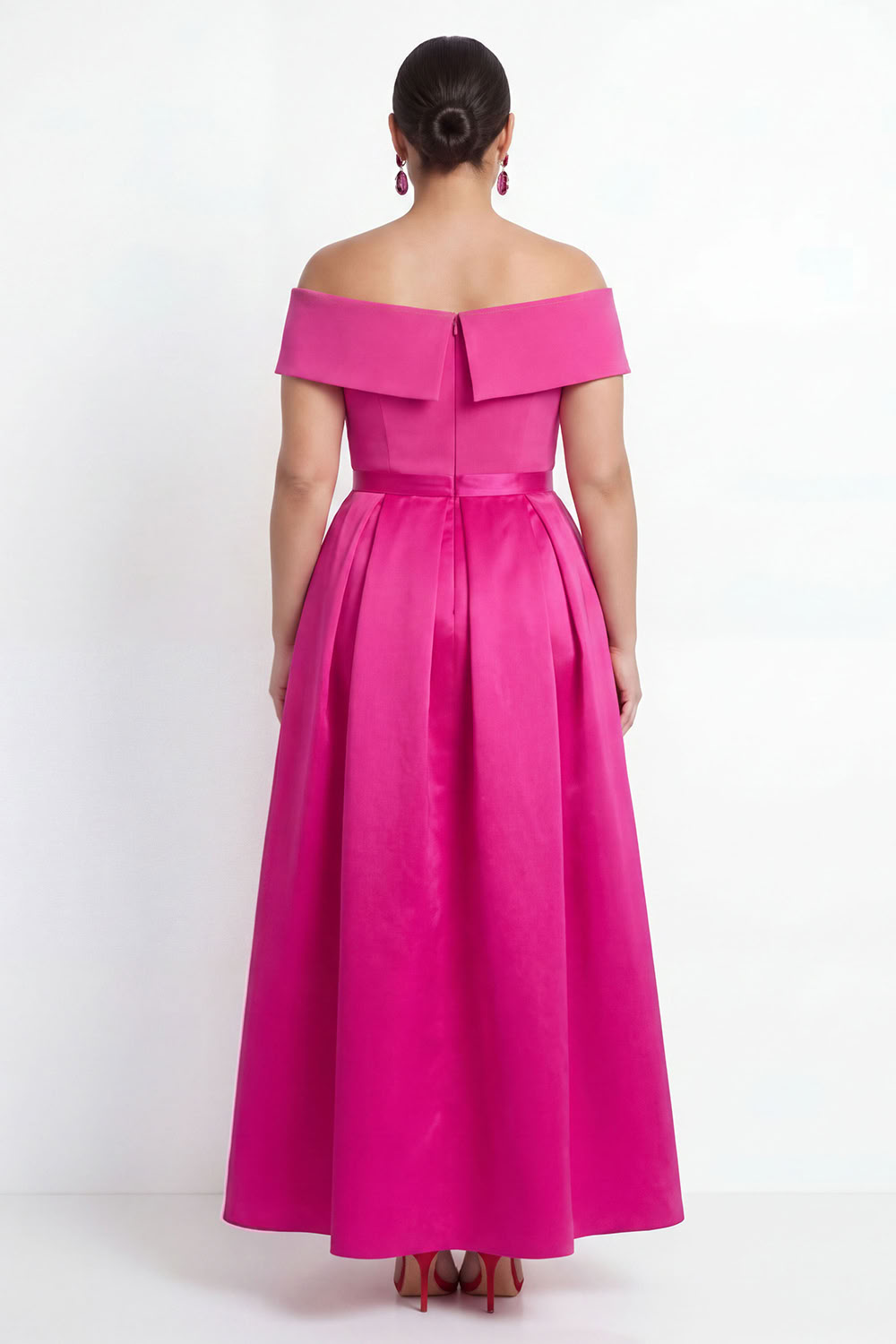 Off the Shoulder Black Plus Size A-Line Long Formal Dress