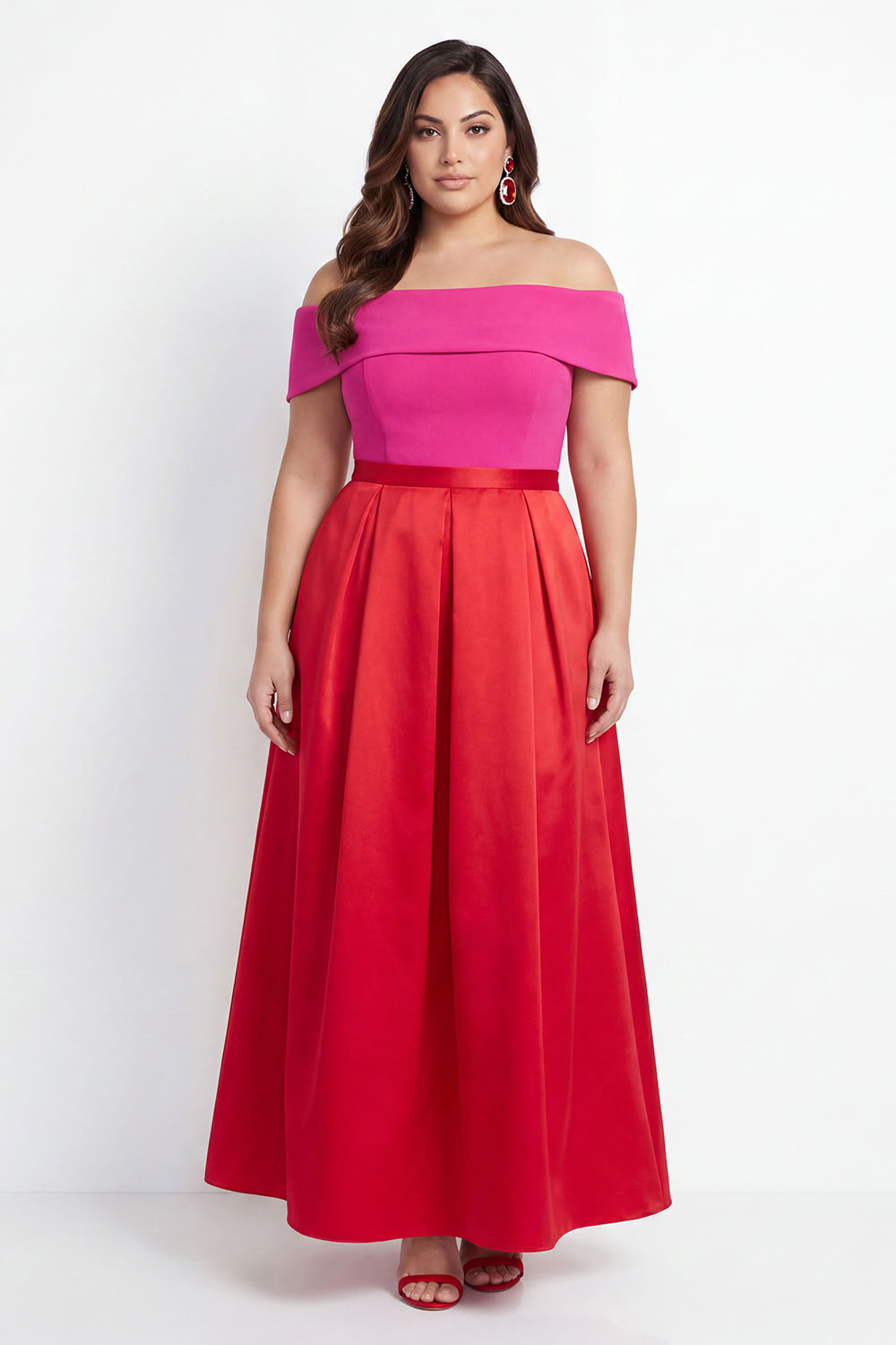Off the Shoulder Black Plus Size A-Line Long Formal Dress