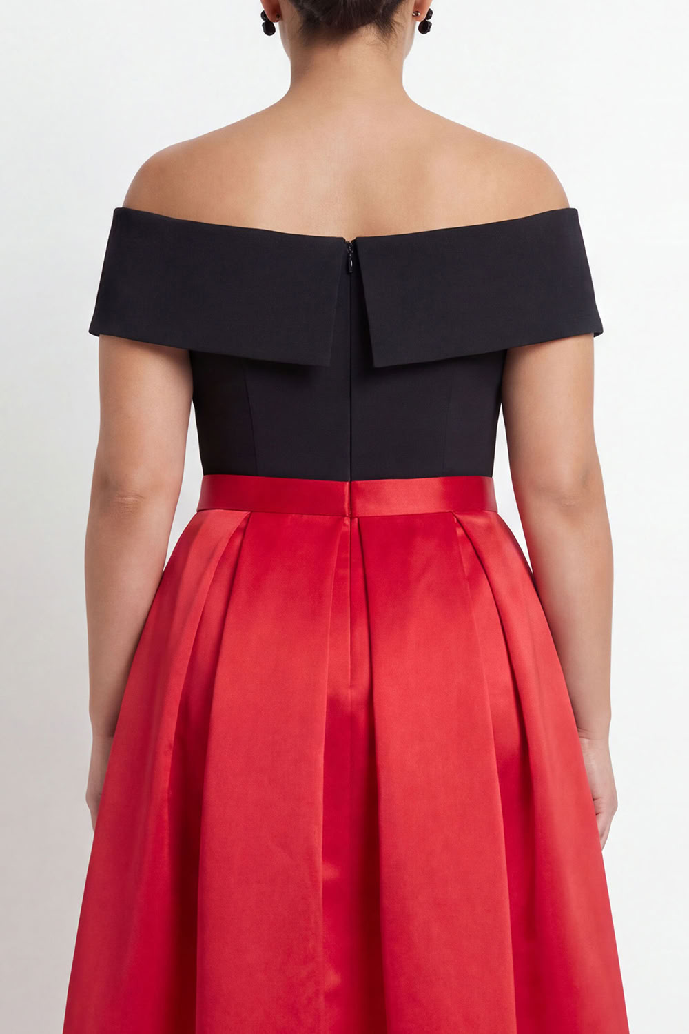 Off the Shoulder Black Plus Size A-Line Long Formal Dress