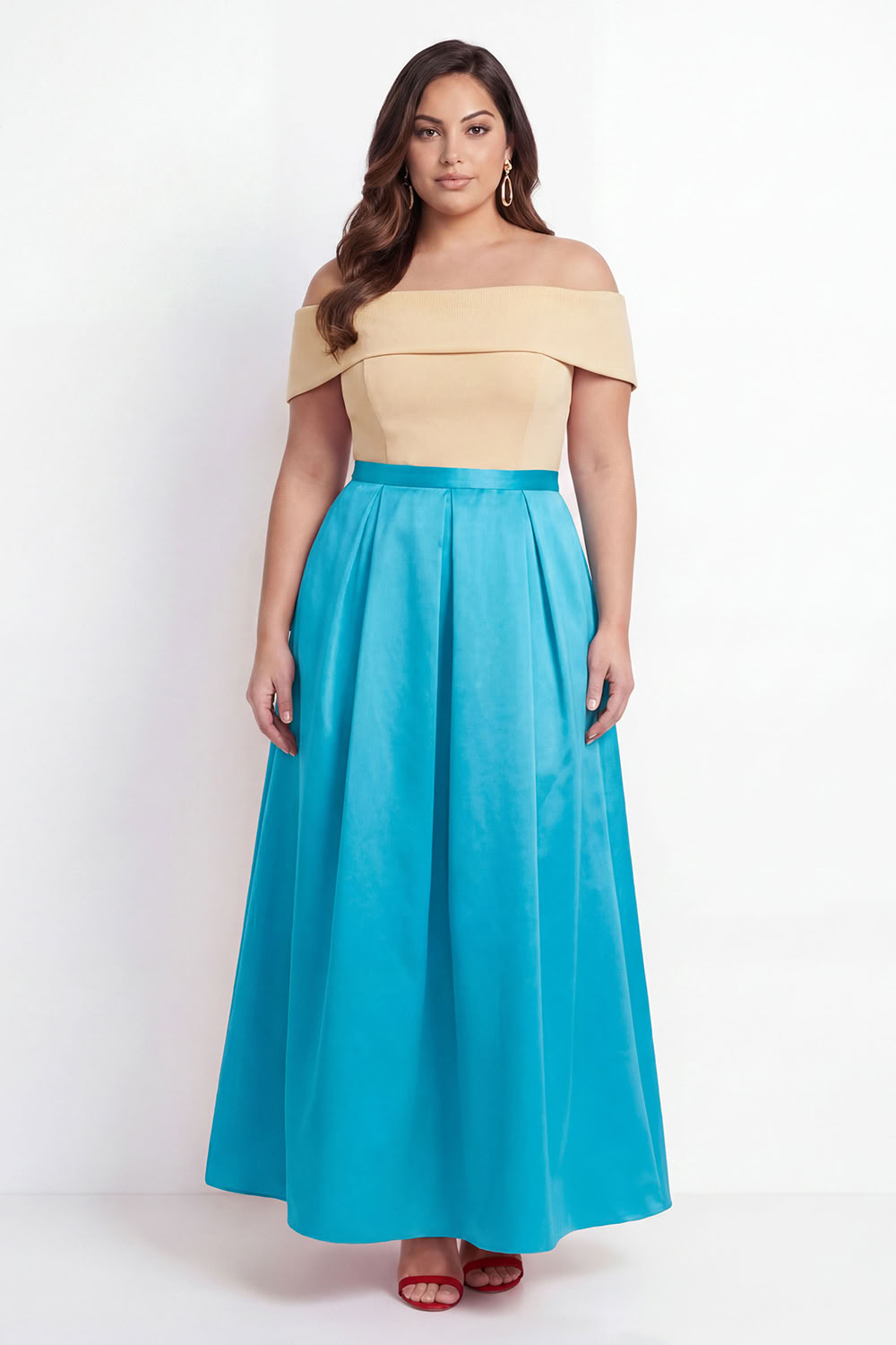 Off the Shoulder Black Plus Size A-Line Long Formal Dress