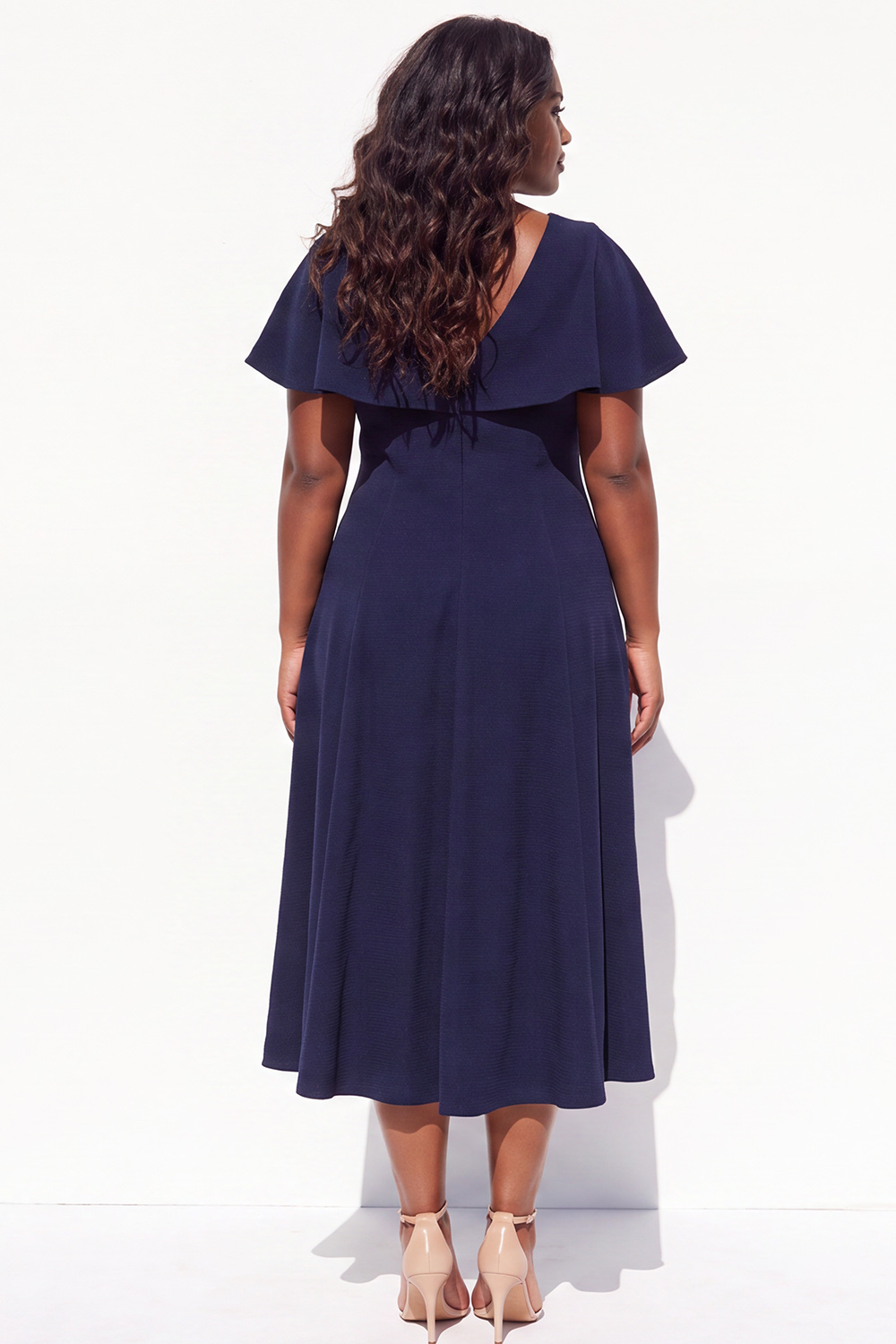 Dark Green A Line Plus Size Formal Dress with Flutter Sleeves