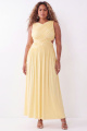 Plus Size A Line Ruched Yellow Bridesmaid Dress