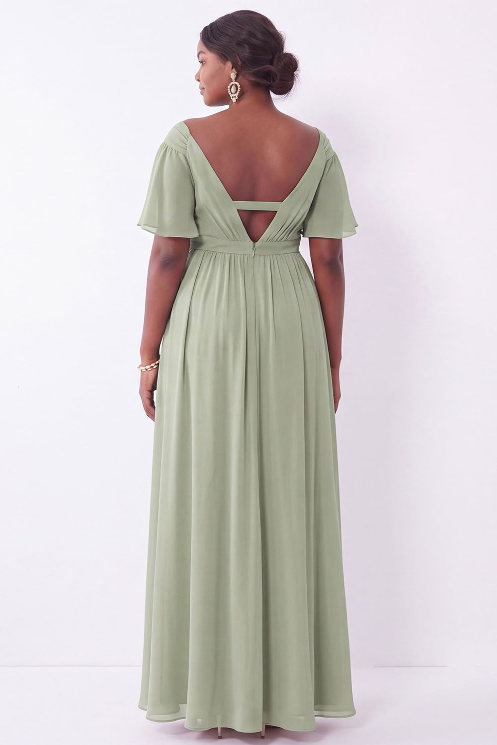 Blue A-Line Off the Shoulder Plus Size Maxi Wedding Guest Dress