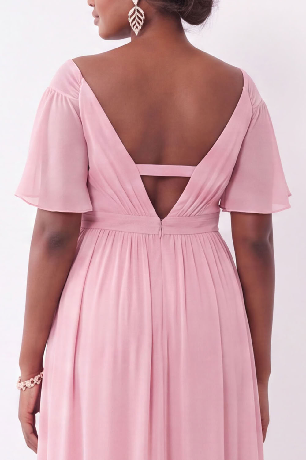 Blue A-Line Off the Shoulder Plus Size Maxi Wedding Guest Dress