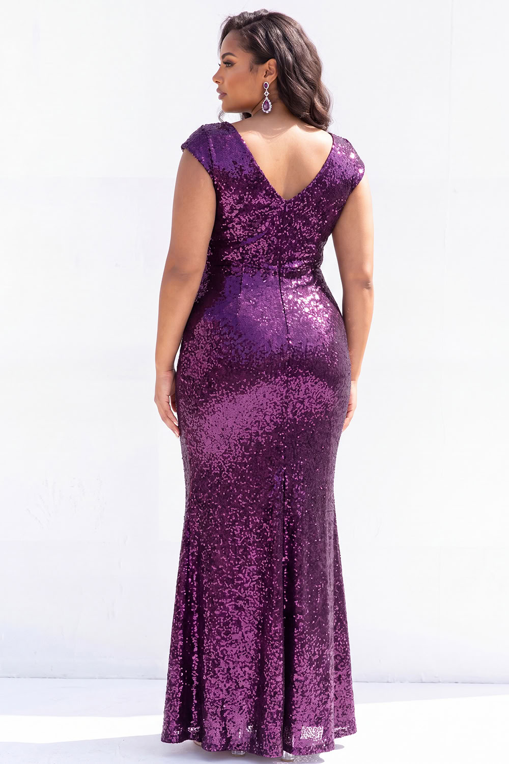 Sparkly Black Off the Shoulder Sequin Mermaid Plus Size Maxi Dress