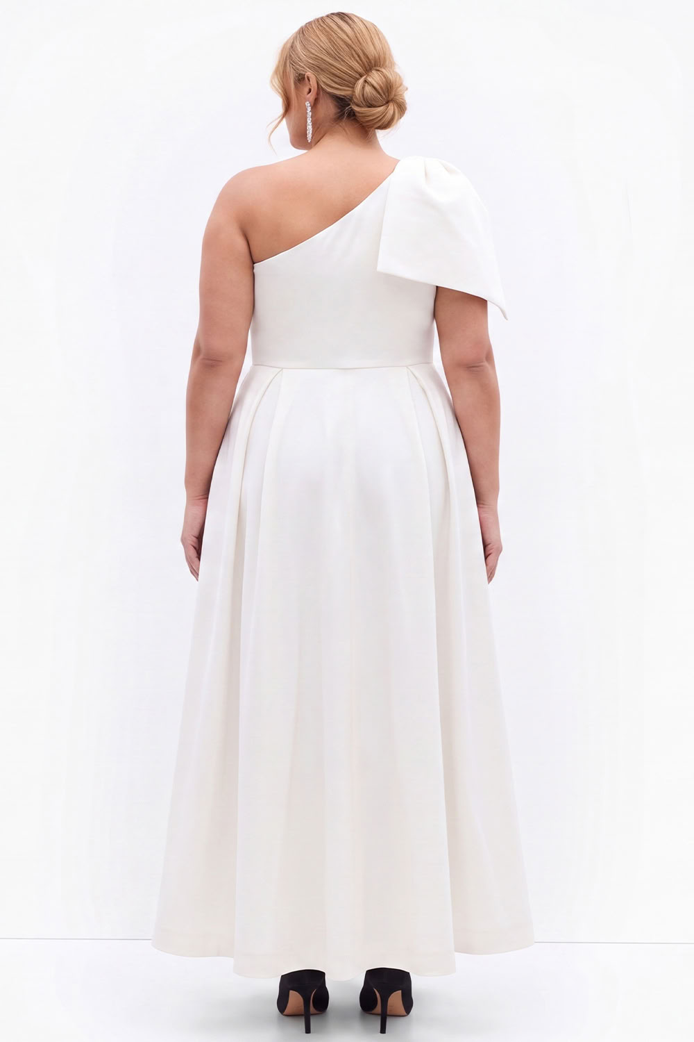 Dark Green One Shoulder Plus Size A Line Formal Dress
