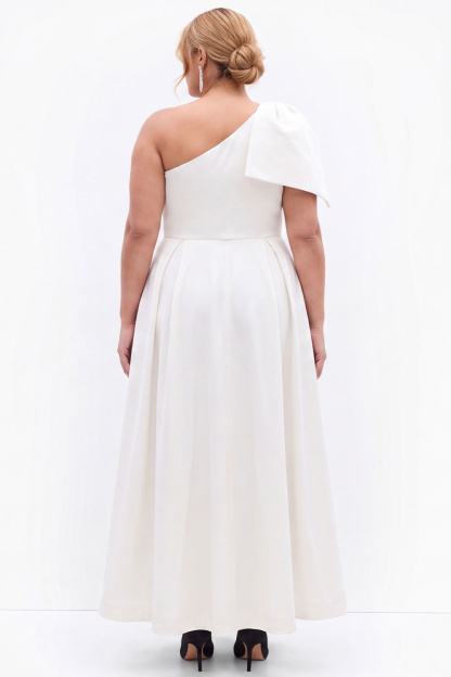 Dark Green One Shoulder Plus Size A Line Formal Dress