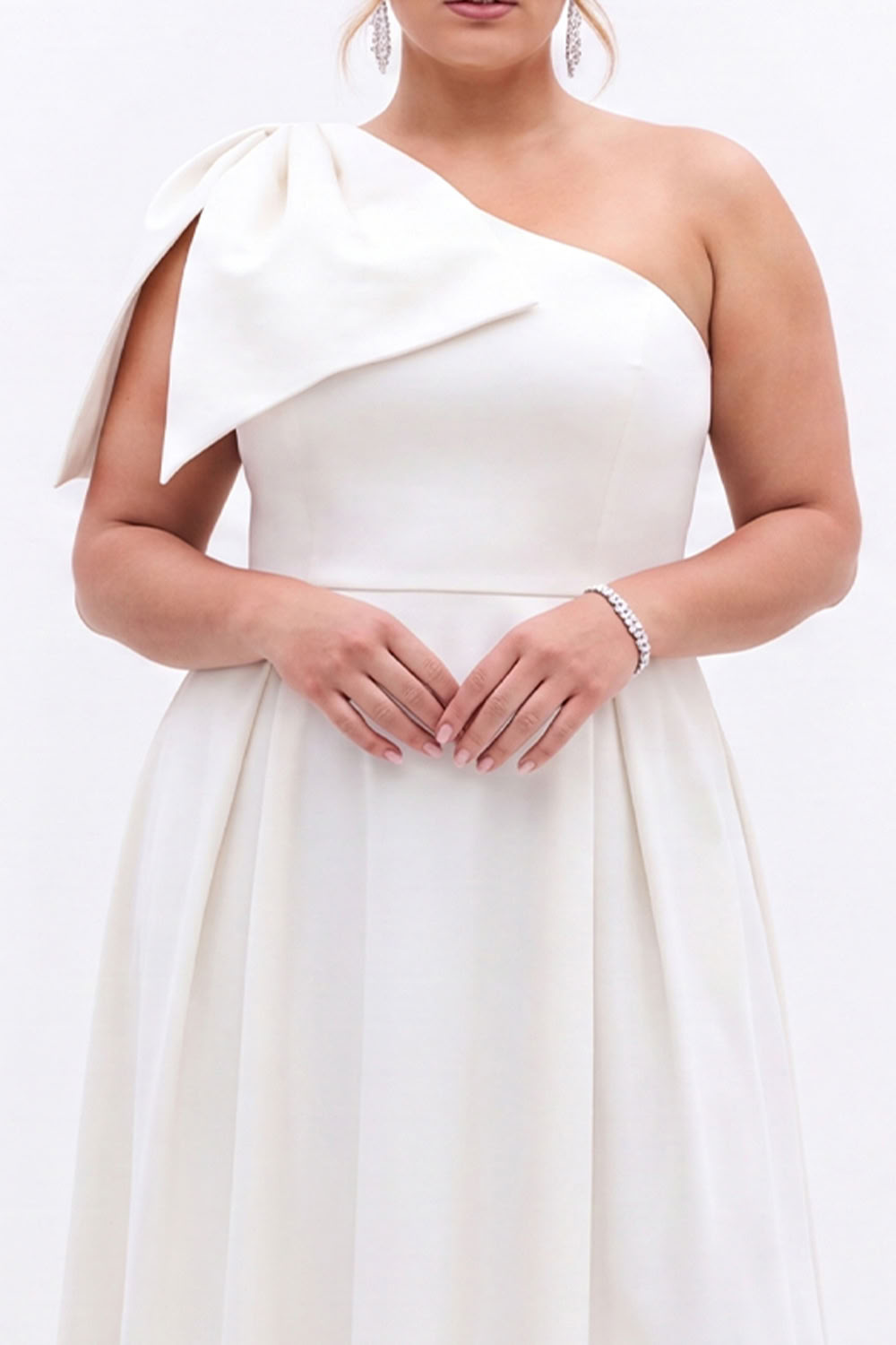 Dark Green One Shoulder Plus Size A Line Formal Dress