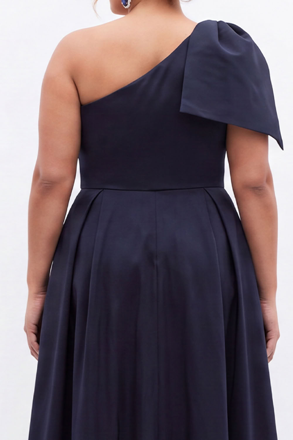 Dark Green One Shoulder Plus Size A Line Formal Dress
