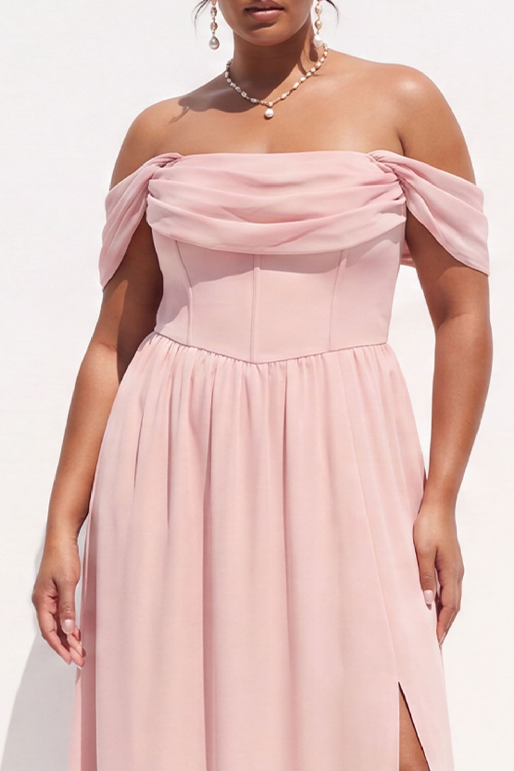 Black Plus Size Corset Off the Shoulder A Line Formal Dress