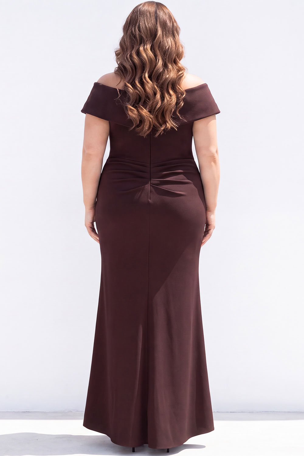 Plus Size Mermaid Black Off the Shoulder Formal Dress with Sash