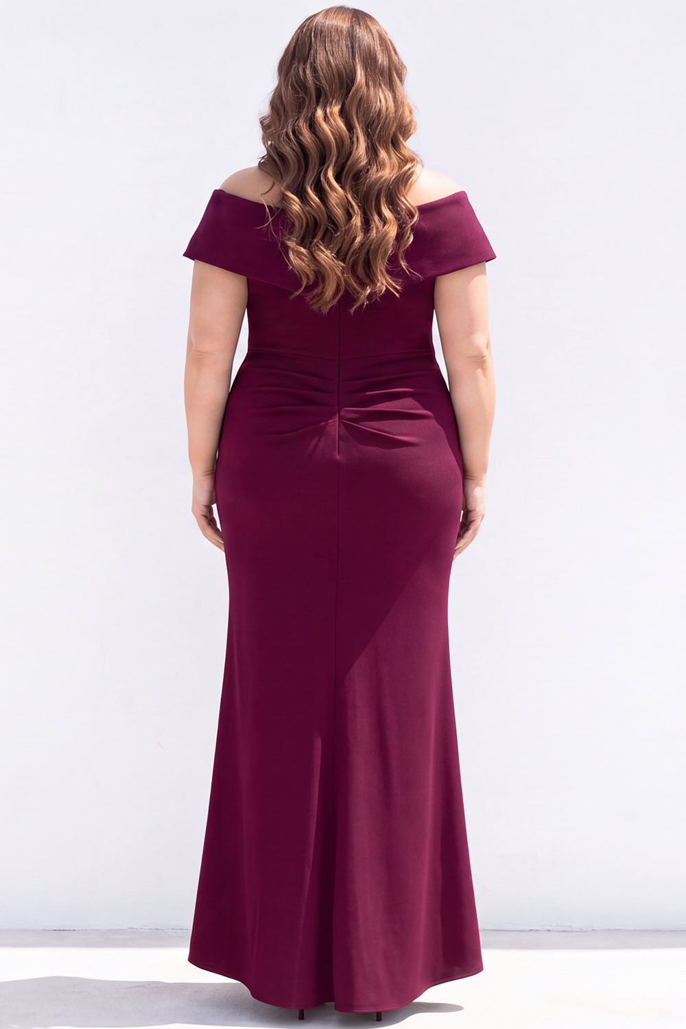 Plus Size Mermaid Black Off the Shoulder Formal Dress with Sash