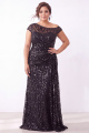 Sparkly Black Seuqin Mermaid Plus Size Formal Dress