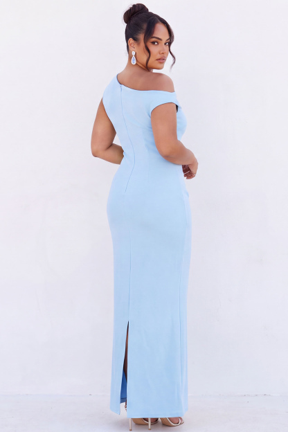 Black One Shoulder Maxi Plus Size Dress