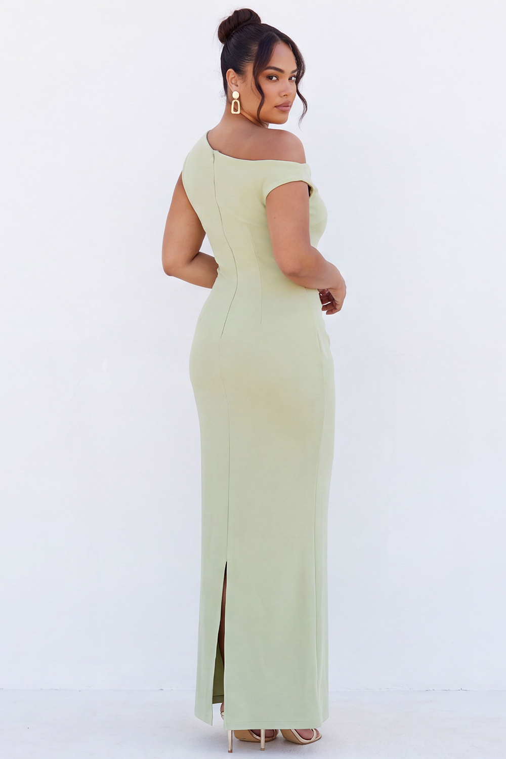 Black One Shoulder Maxi Plus Size Dress