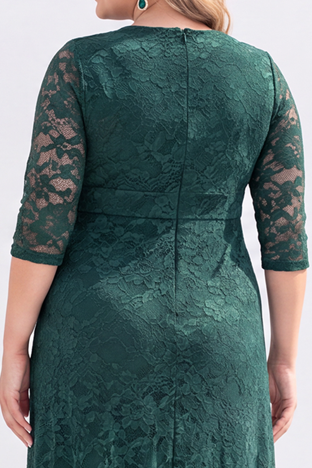 Plus Size Black Lace A Line Mother of the Bride Dress