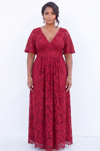 Blue Floral Lace A Line Mother of the Bride Dress