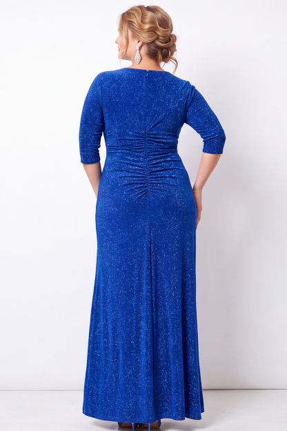 Glitter Peacock Blue A Line Plus Size Mother of the Bride Dress
