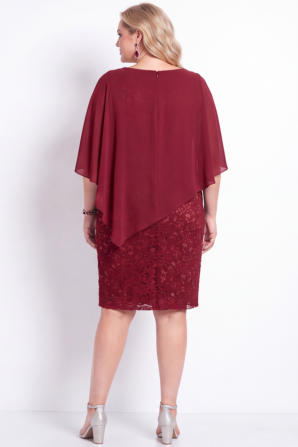 Plus Size Sheath Black Floral Lace Mother of the Bride Dress