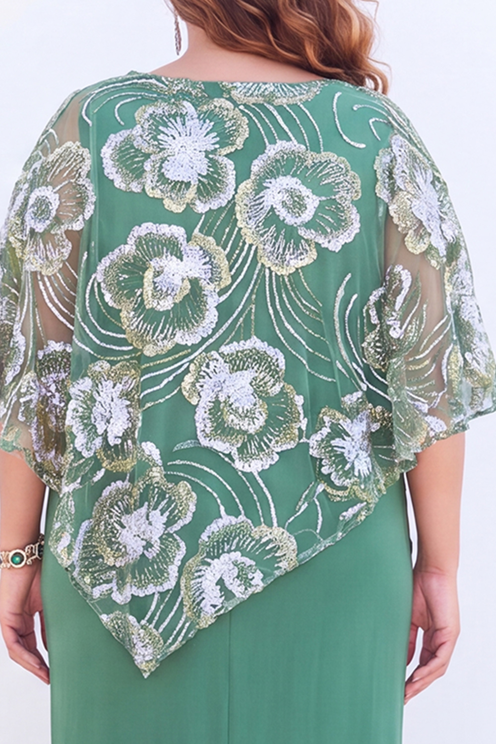 Purple Floral Mermaid Plus Size Mother of the Bride Dress