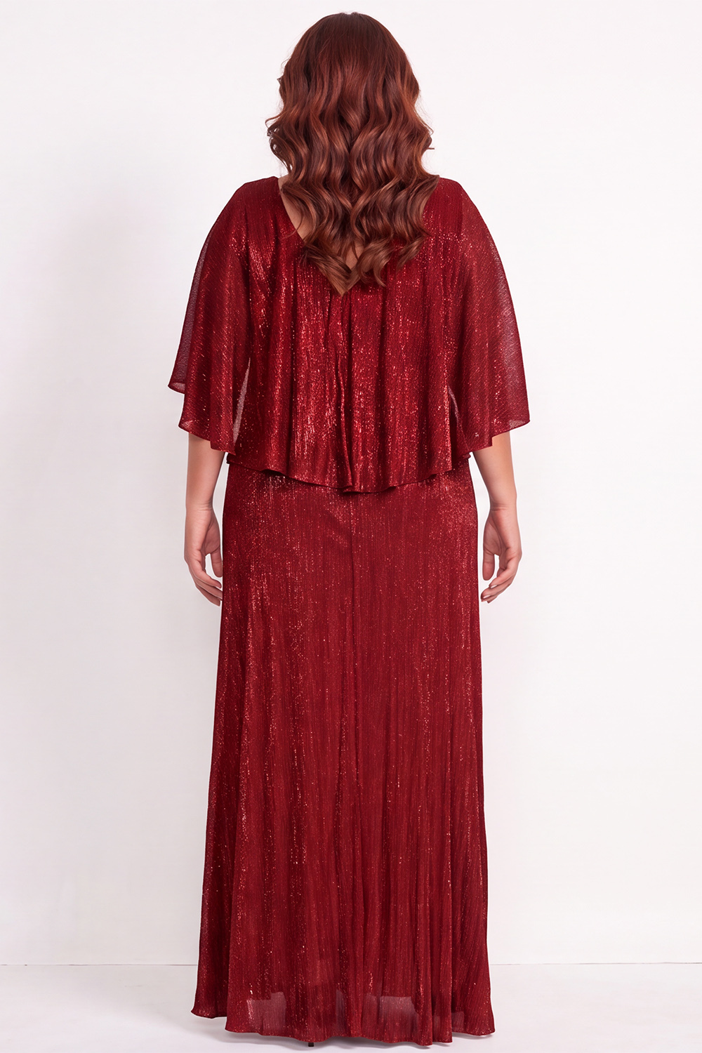Black Plus Size A-Line Round Neck Maxi Mother of the Bride Dress