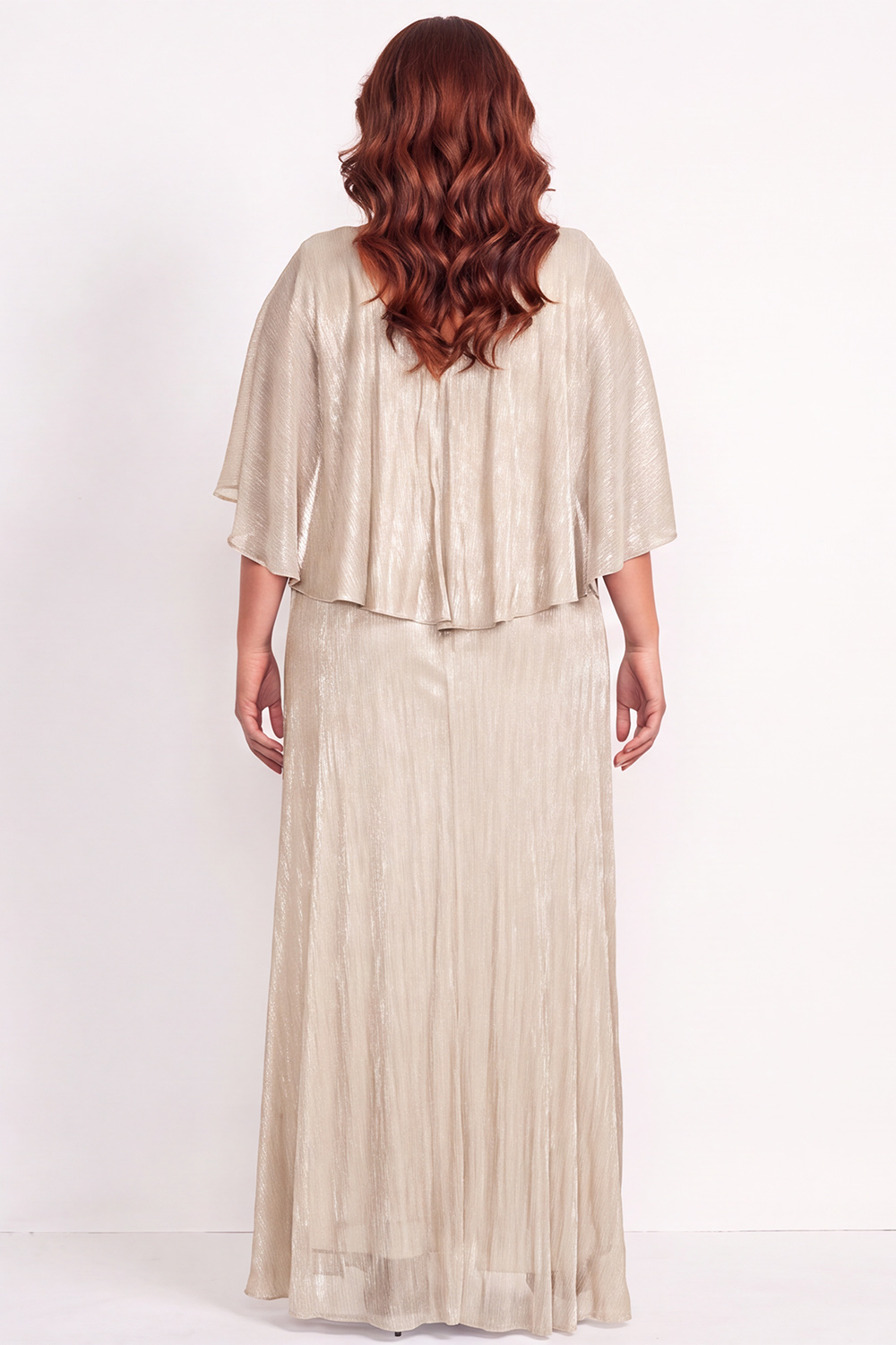 Black Plus Size A-Line Round Neck Maxi Mother of the Bride Dress