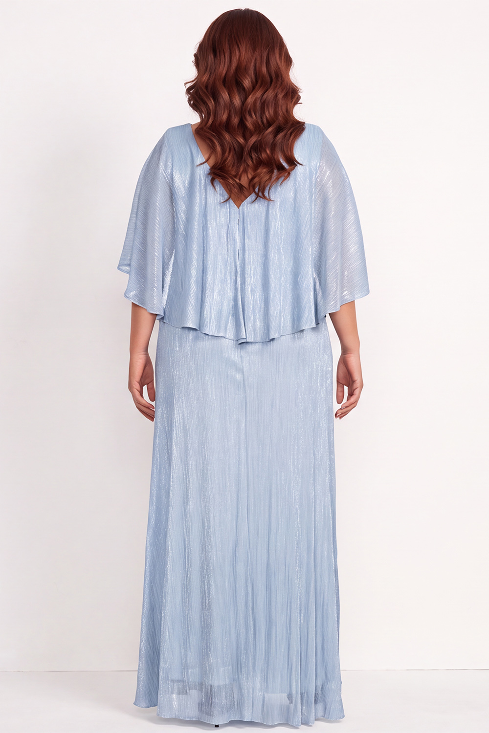 Black Plus Size A-Line Round Neck Maxi Mother of the Bride Dress