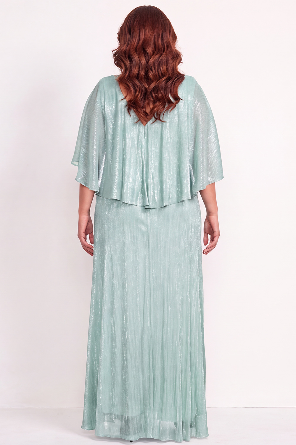 Black Plus Size A-Line Round Neck Maxi Mother of the Bride Dress